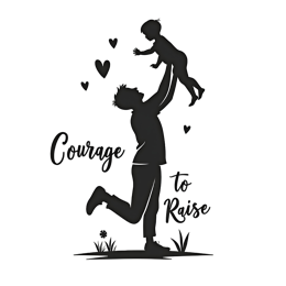 courage to raise flower SVG PNG design with hand-drawn style, bold lettering, black and white floral elements