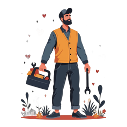 handyman tools love shirt SVG PNG design with red floral elements