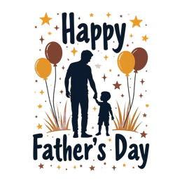 fathersday family balloons SVG PNG design with bold lettering