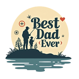 father child best dad SVG PNG design with bold lettering