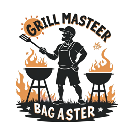 grill master barbeque shirt SVG PNG design with bold lettering