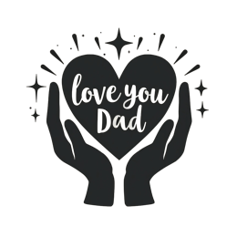 father's day love you hand shirt SVG PNG design with bold lettering