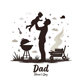 father son grilling SVG PNG design with bold lettering