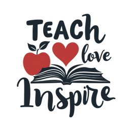 teach love inspire SVG PNG design with hand-drawn style, bold lettering, an uplifting message