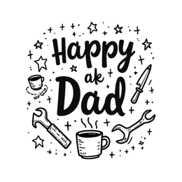 dad tools coffee SVG PNG design with hand-drawn style, bold lettering