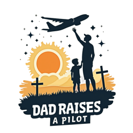 father son pilot SVG PNG design with bold lettering