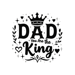 father's day dad king SVG PNG design with bold lettering