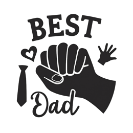 best dad hand symbol SVG PNG design with hand-drawn style, bold lettering