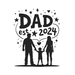 dad silhouette events SVG PNG design with bold lettering