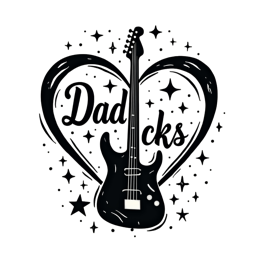 guitar dad SVG PNG design with bold lettering