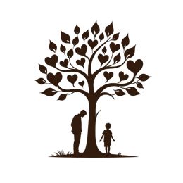 love tree bonding SVG PNG design with white floral elements