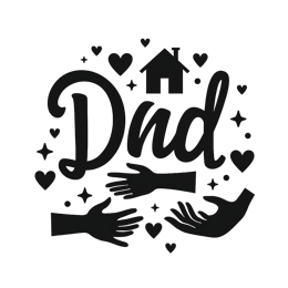 dad love hands shirt SVG PNG design with bold lettering