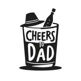 father's day drink hat SVG PNG design with bold lettering