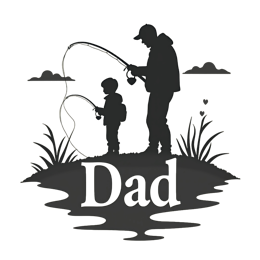 dad child fishing shirt SVG PNG design