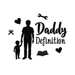 daddy definition silhouette SVG PNG design with bold lettering