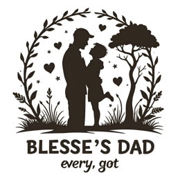 blessie's dad every got SVG PNG design with bold lettering, floral elements