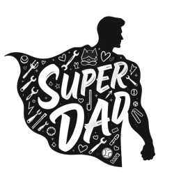 superdad SVG PNG design with bold lettering