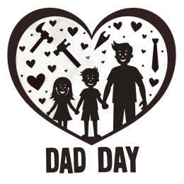 fathersday family hearts SVG PNG design with bold lettering