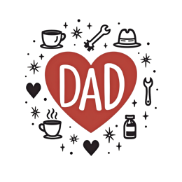 father's day dad love celebration shirt SVG PNG design with bold lettering