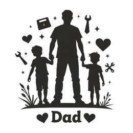 father sons SVG PNG design
