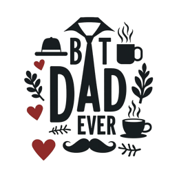 day dad coffee shirt SVG PNG design with bold lettering, black and white floral elements