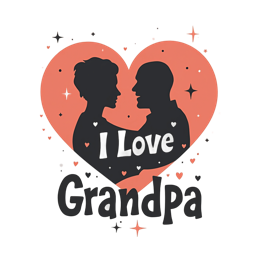 love grandpa SVG PNG design with bold lettering