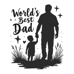 father child shadows shirt SVG PNG design with bold lettering