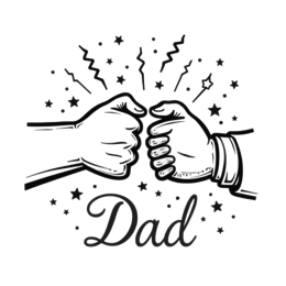 day dad fist bump SVG PNG design with bold lettering