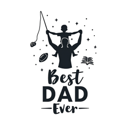day best dad fishing SVG PNG design with bold lettering