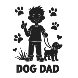 dog dad activity SVG PNG design with bold lettering