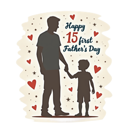 fathers day silhouette hearts SVG PNG design