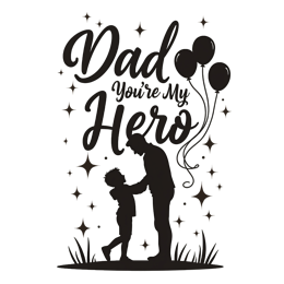 quotes dadhero SVG PNG design with bold lettering