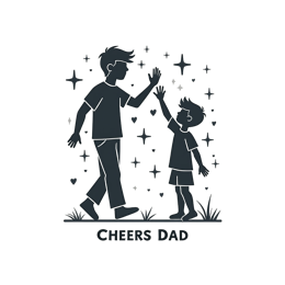 cheers dad celebration SVG PNG design with hand-drawn style, bold lettering