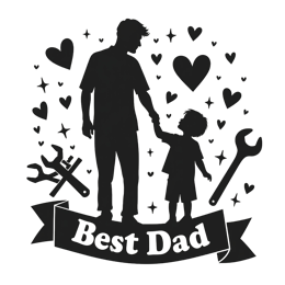 day best dad silhouette shirt SVG PNG design with clean design elements