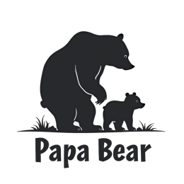 bear parenthood SVG PNG design with bold lettering