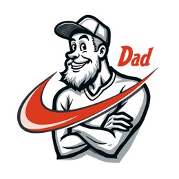 dad logos shirt SVG PNG design with bold lettering