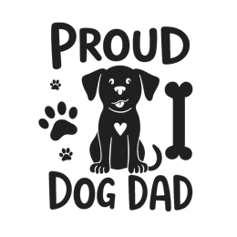 proud dog dad shirt SVG PNG design with bold lettering