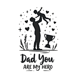 father's day dad hero love SVG PNG design with bold lettering
