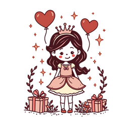 fairytale princess SVG PNG design