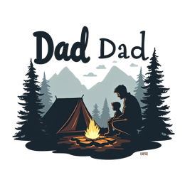 camping family fire SVG PNG design with clean design elements