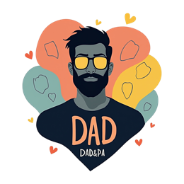 father'sday dad illustration shirt SVG PNG design with bold lettering