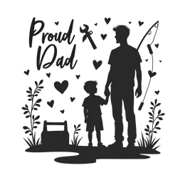 day proud dad silhouette SVG PNG design
