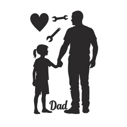 dad handholding heart SVG PNG design