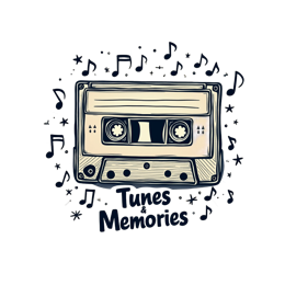 tunes memories SVG PNG design with bold lettering