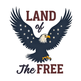 eagle freedom SVG PNG design with bold lettering