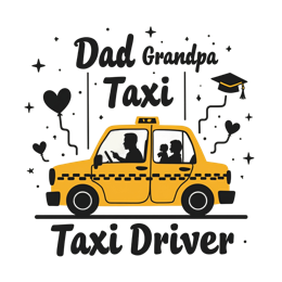 father grandfather taxi SVG PNG design with bold lettering