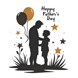 father's day parent child silhouette SVG PNG design