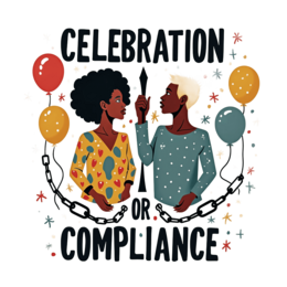 celebration balloon chain shirt SVG PNG design with bold lettering