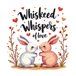bunnies love SVG PNG design with bold lettering, white and pink floral elements