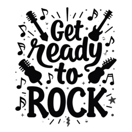 music rock SVG PNG design with bold lettering